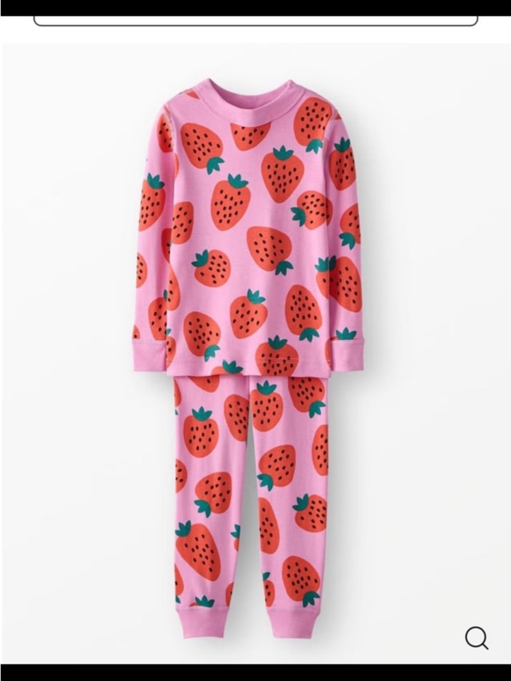 NWT Hanna Andersson Girls 10 Strawberry Organic Cotton Pajama Set Long Sleeve